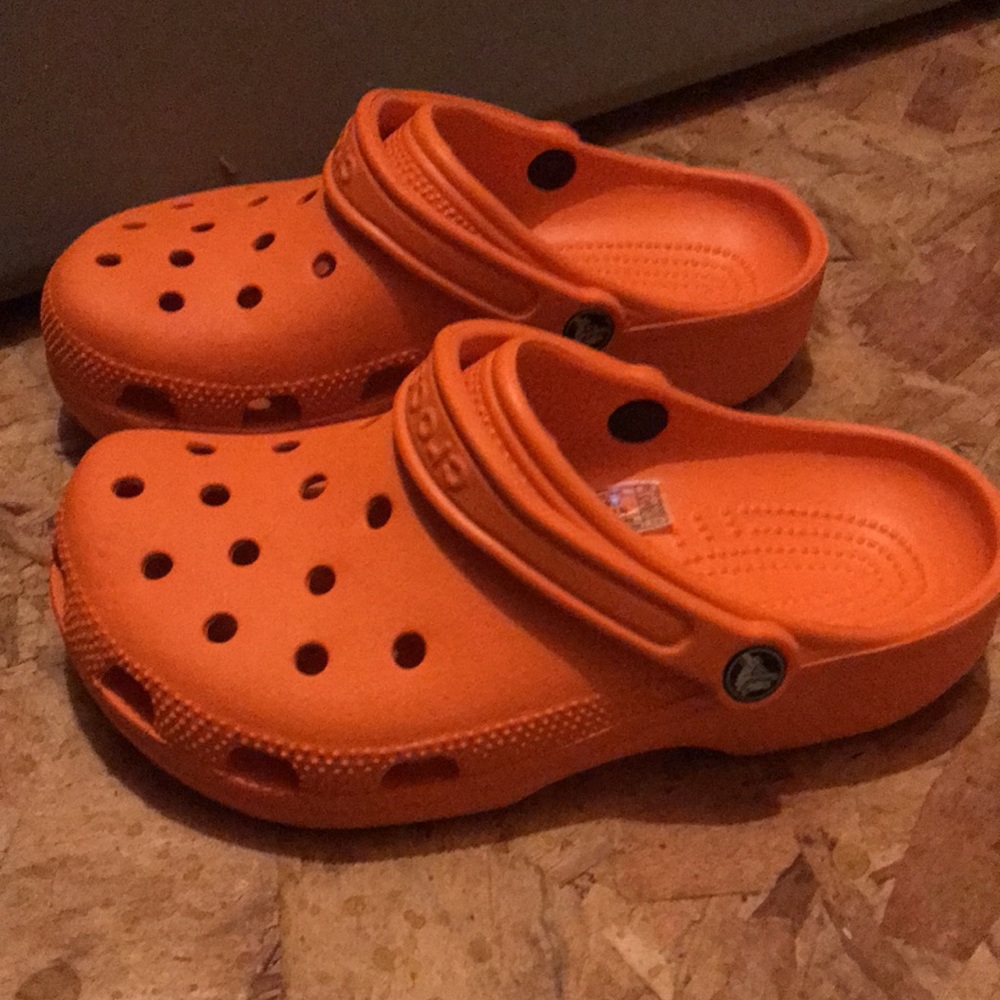 Orange Crocs